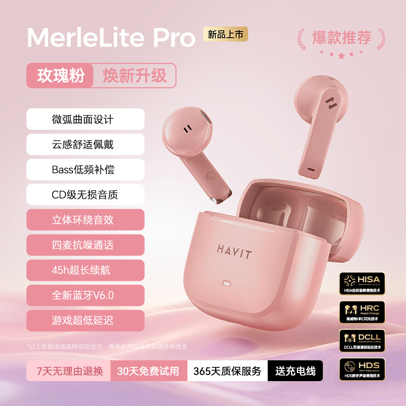 havit TW966 Wireless Bluetooth Earphones 2026 New 6.0 Ultra-long Battery Life Small Ear Wireless Earphones