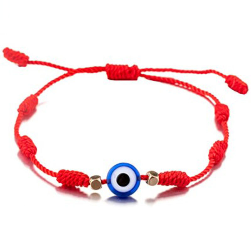 Handwoven Adjustable Evil Eye Red Rope Bracelet Turkish Eye Handmade