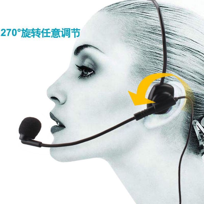 Multifunctional Teacher Amplifier Small Bee Headset Headworn Microphone Wired Headphone Amplifier Rotating Colorful Talk Mic