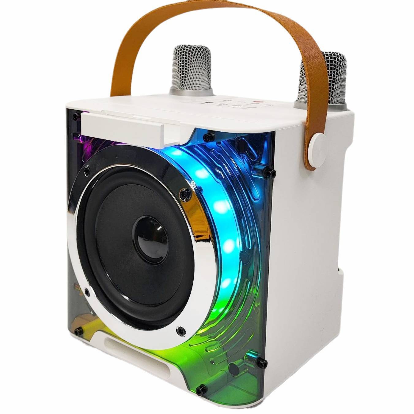 Private mold YS-308 KTV Bluetooth speaker with microphone children YS203 colorful portable outdoor desktop Bluetooth speaker
