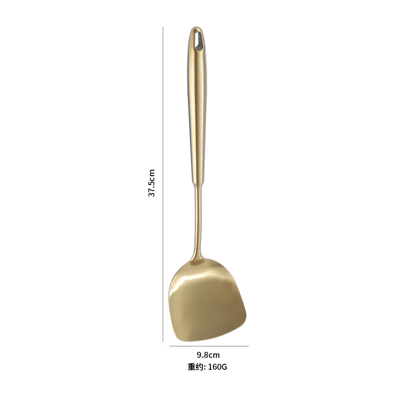 304 stainless steel spatula, kitchen cooking tool, egg beater, spoon, slotted spoon, anti-scald thickened household cookware set