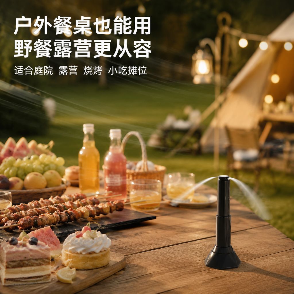 Fly Fans Outdoor Automatic Fly Catcher Indoor Fly Repellent Mosquito Repellent Fan Retractable Blade Fly Repeller