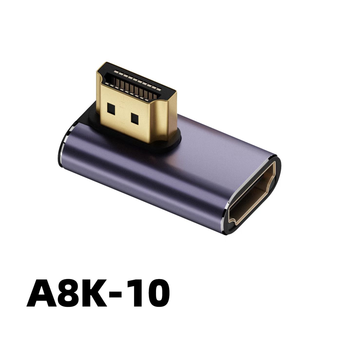 8K HDTV2.1 Male to Female Upward 90 Degree 270 Degree Adapter AM/AF Computer TV Ultra HD Adapter