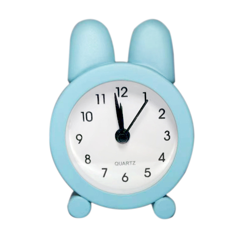 Mini Metal Small Alarm Clock Cute Rabbit Children Student Stationery Gift Alarm Clock Customizable with Logo