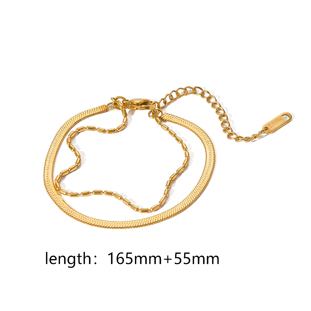 Titanium steel bracelet diy bracelet 18k gold plated stainless steel chain bracelet