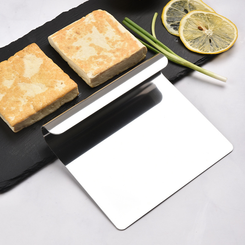 304 Flour Scraper Stainless Steel Scraper Board Dough Cutter Flour Cutter Flour Scraper Baking Tool
