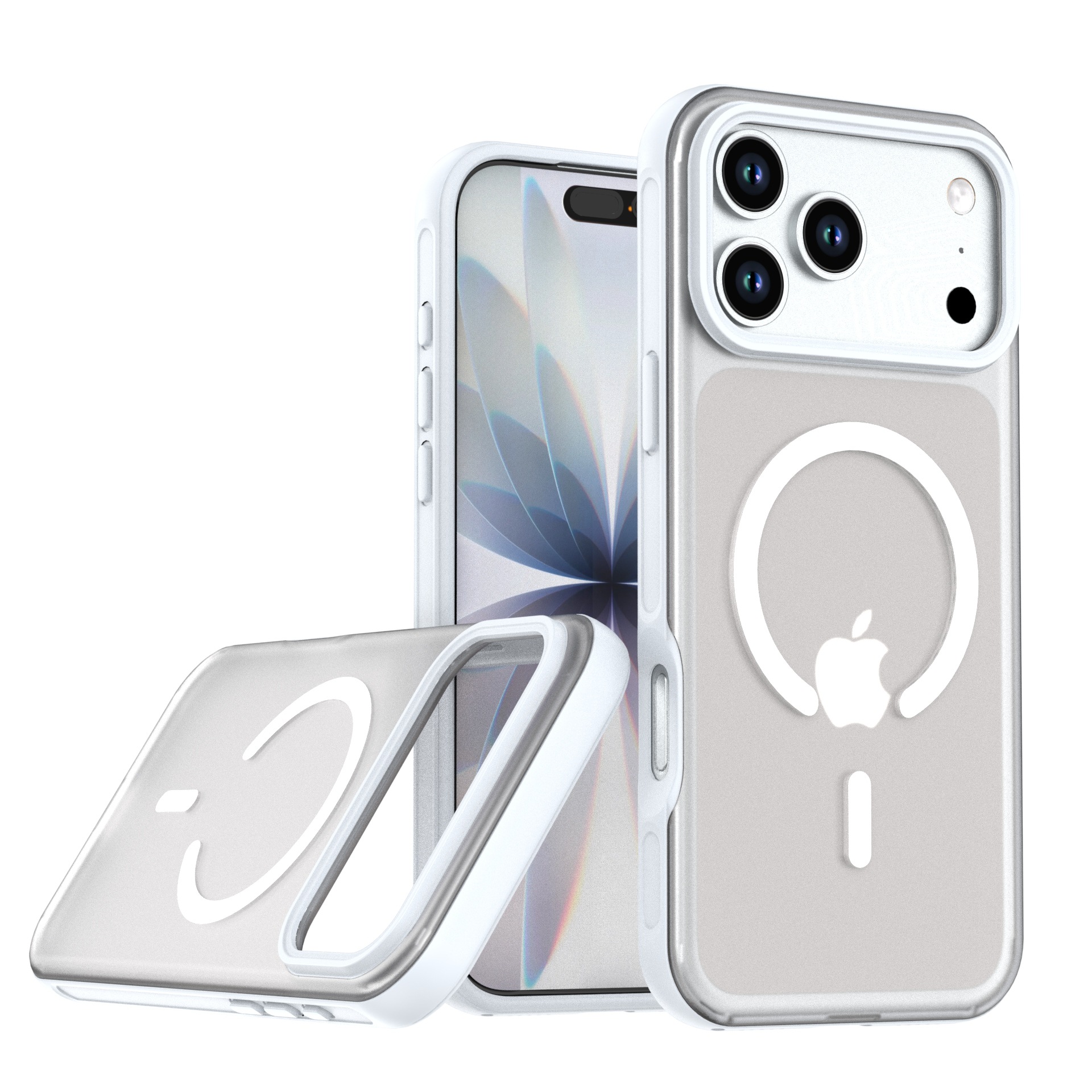 Applicable iPhone 17 Pro Max fulcrum case Apple 16 matte frosted 360 rotating bracket magnetic phone case