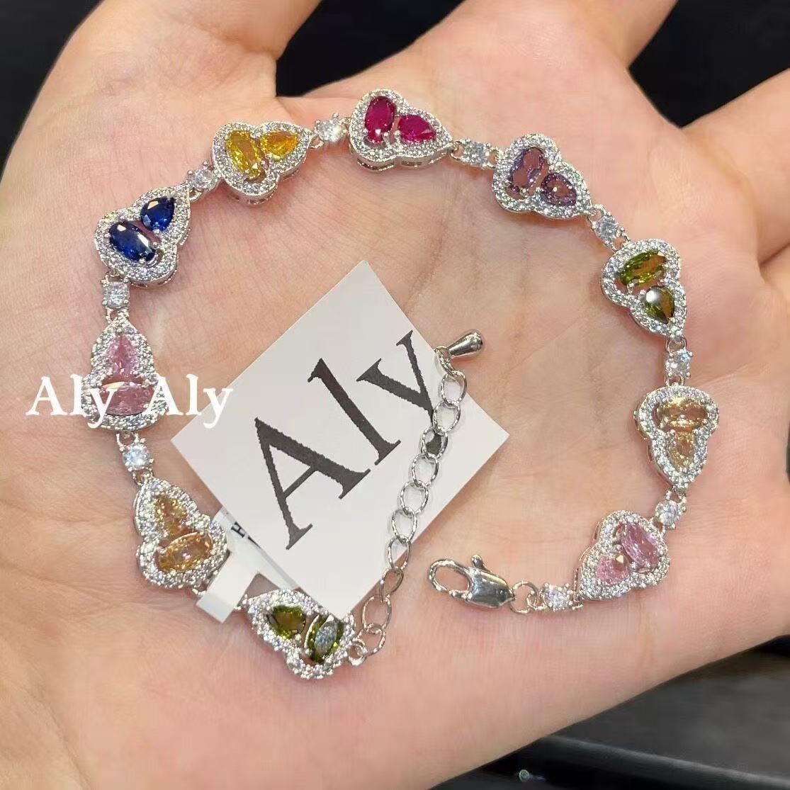 New Colorful Full Diamond Gourd Bracelet for Women Exquisite Bracelet Sweet Elegant Hand Jewelry
