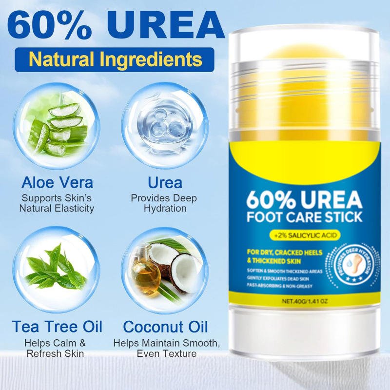 TK Salicylic Acid Urea Hand Foot Care Stick Autumn Winter Anti-Crack Moisturizing Hydrating Peach Lanolin