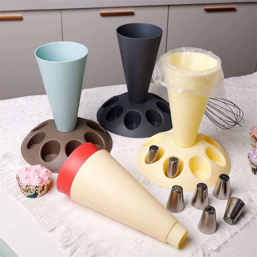 Baking piping bag support stand kitchen tool nozzle placement rack cream piping nozzle holder baking tool