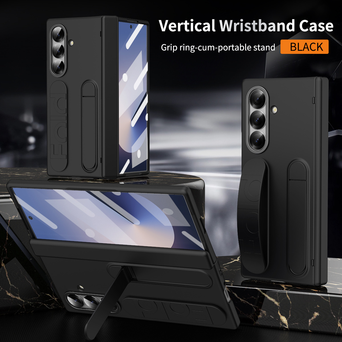 For Samsung Z Fold8 Ultra Phone Case Full Coverage Hinge Bracket Strap Z Fold7 Pen Slot Anti-Fall