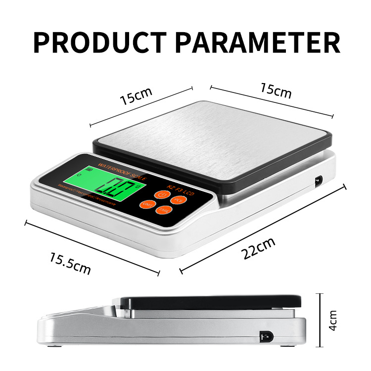 F3A new waterproof electronic scale household baking small kitchen electronic scale commercial coffee gram scale
