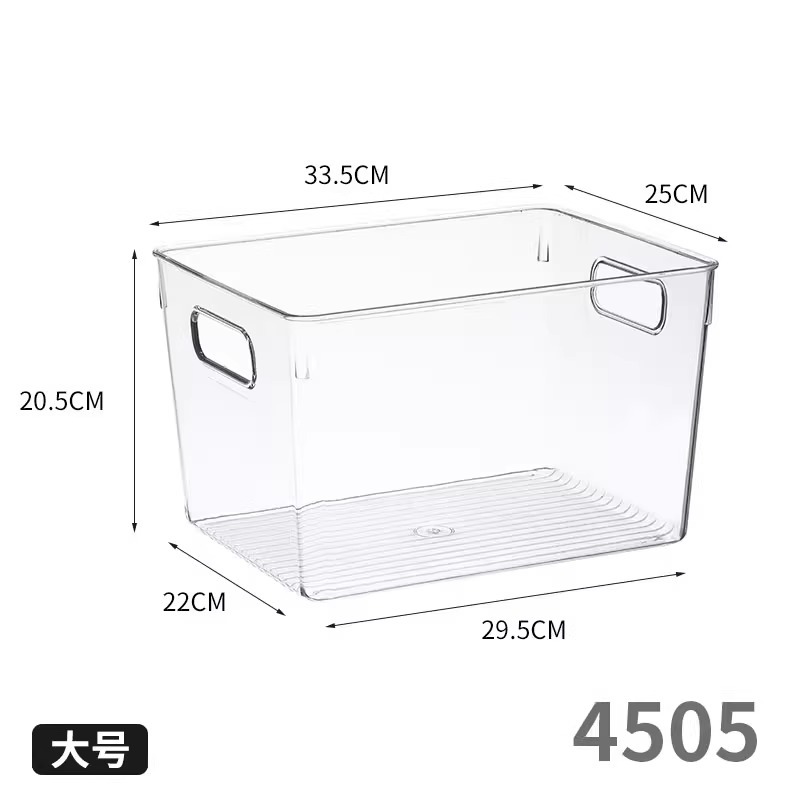 Extra large 40cm long transparent box, narrow and long rectangular storage box, 15cm wide, leak-proof for drawer organization
