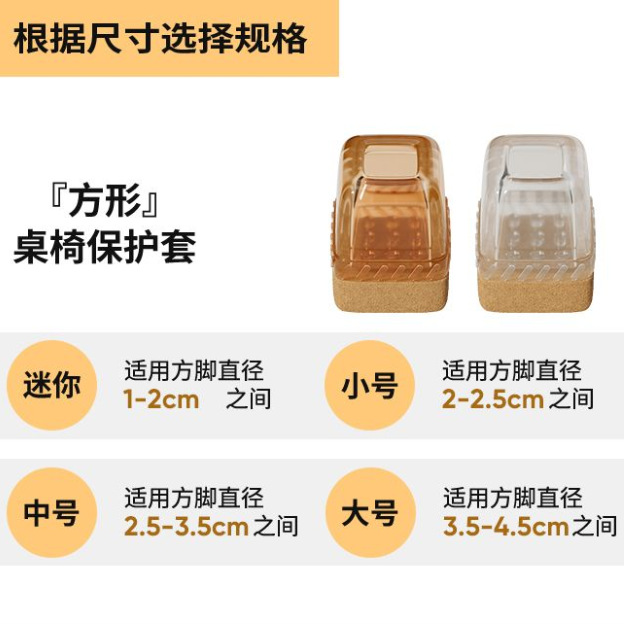 无规格 · 透明小方4个装