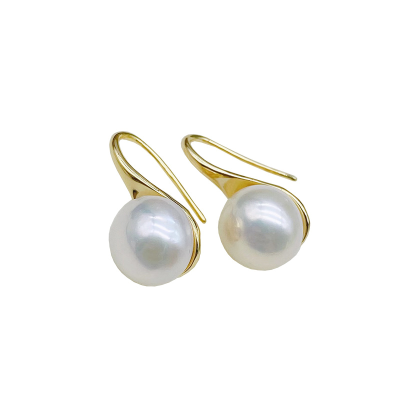 Freshwater Pearl Ear Hooks Bread Pearl High Heel Earrings Note Earrings Earrings