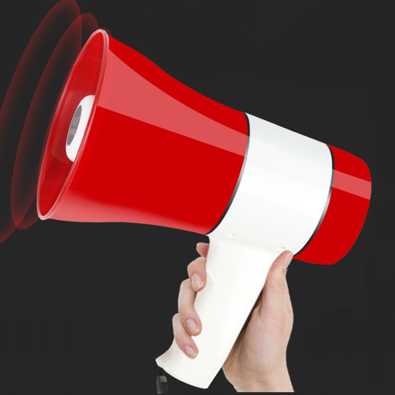 Speaker megaphone for stall use with Bluetooth and test report amplifier horn