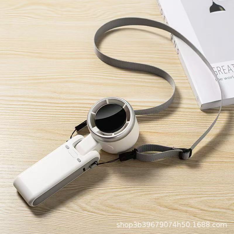 N607 outdoor handheld mini small fan USB desktop fan brushless motor hanging neck small fan