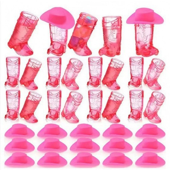 Cowboy boot plastic shot glass western cowboy theme party drink transparent small shot glass bachelor party supplies