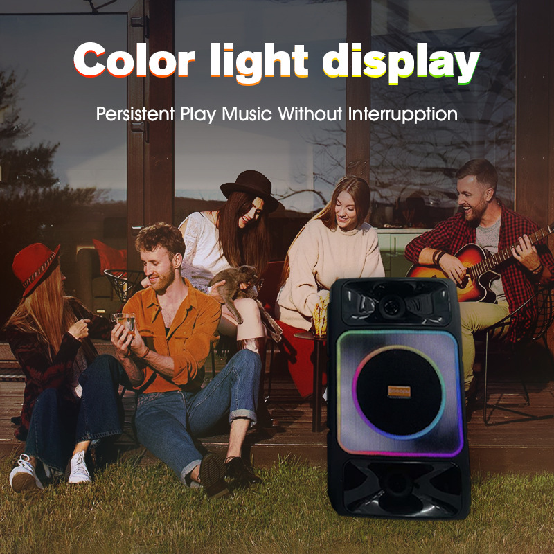 2026 New Dual 8-inch Export Dedicated High Power Mobile Portable Bluetooth Outdoor Square Speaker