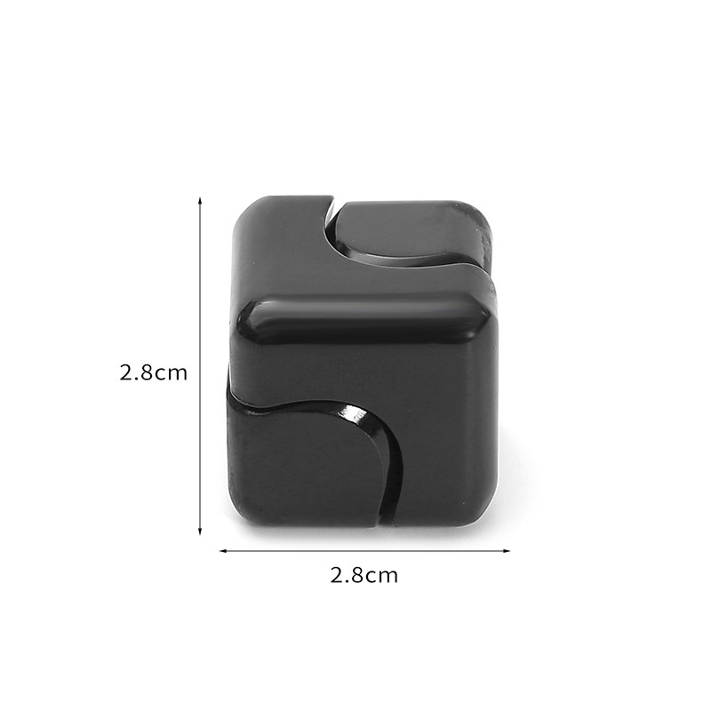 Colorful Metal Cube Finger Spinner Rotatable Detachable Finger Cube Leisure Pastime Toy Gift