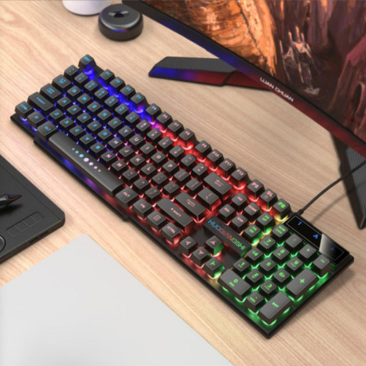 Limei TX35 Mechanical Feel Computer Notebook Desktop Business Keyboard USB Wired Gaming Backlit Keyboard