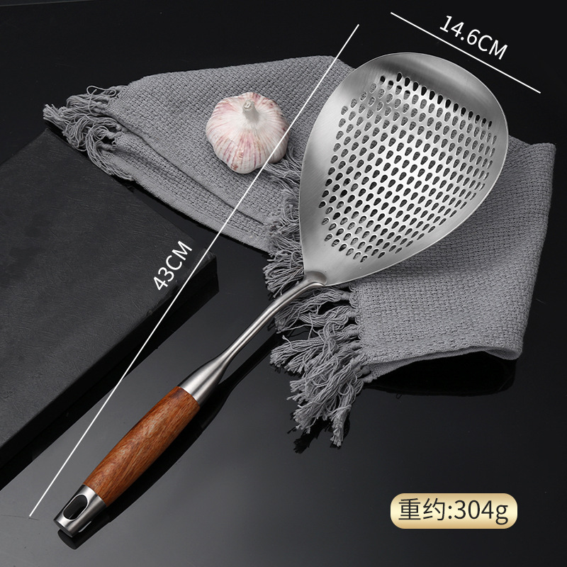 201 stainless steel slotted spoon household kitchen frying colander large deep noodle strainer dumpling strainer pepper strainer