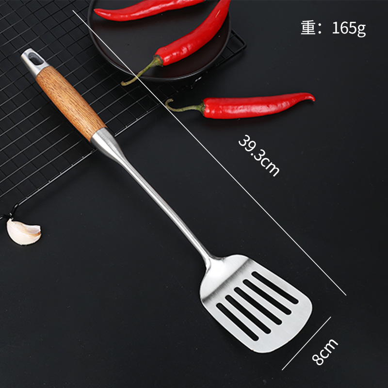 304 rosewood stainless steel spatula spoon kitchen frying spatula household frying spatula slotted spatula