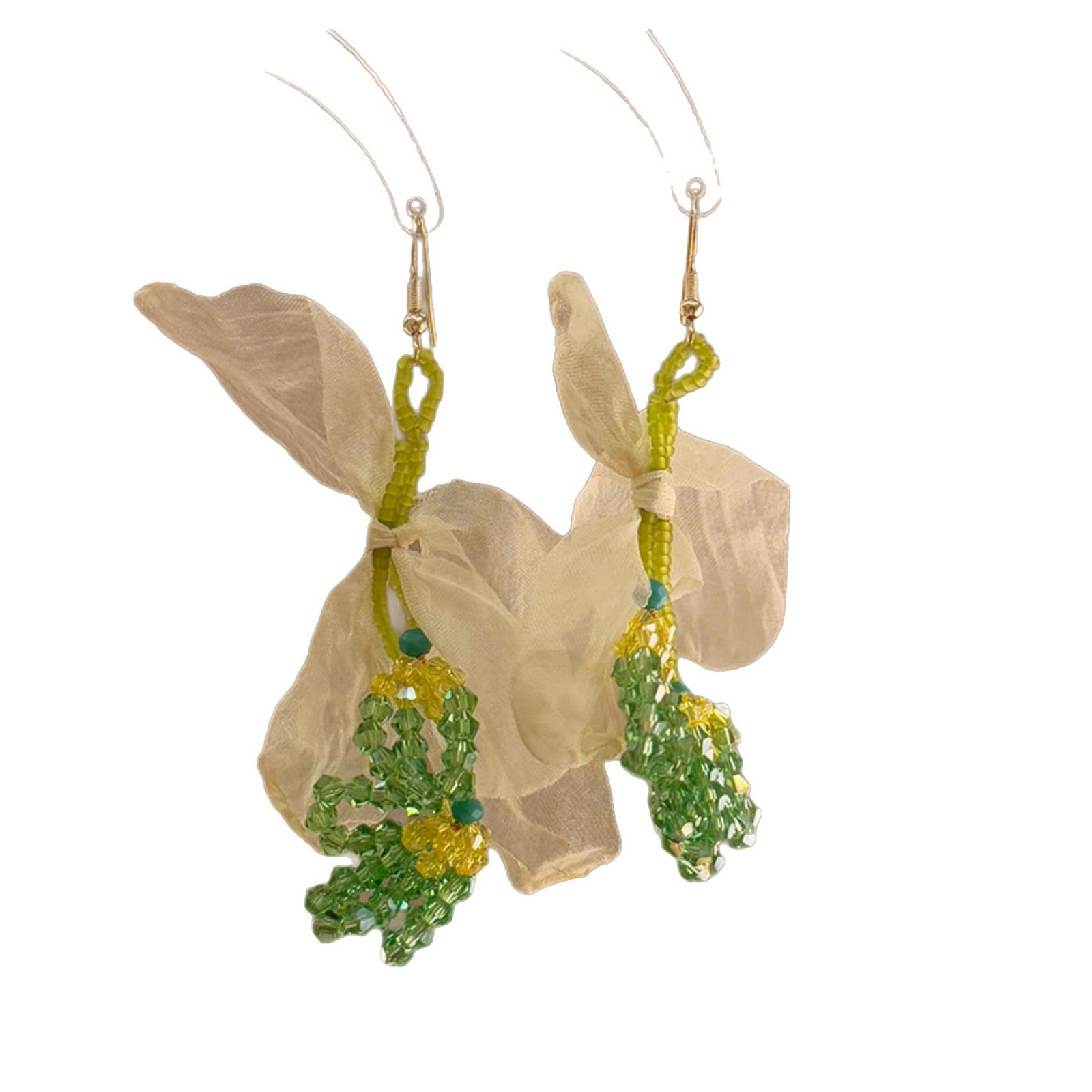 Spring Letter forest sweet bead flower earrings 2025 new ear accessories women ear studs