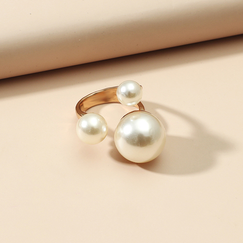 High-quality popular hand jewelry ring pearl knuckle index finger ring gold silver