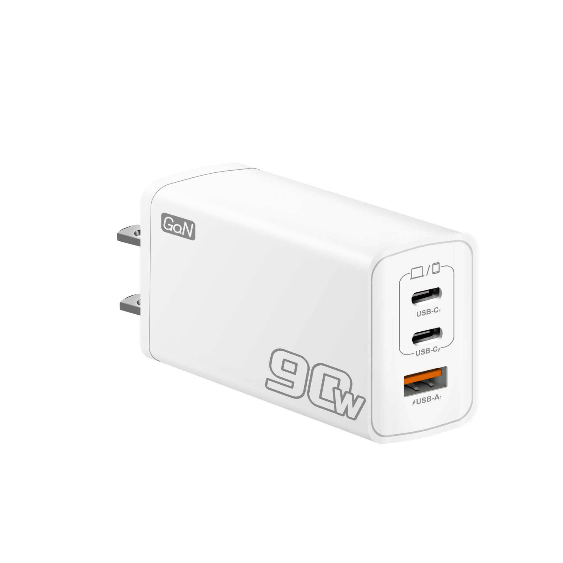 90W GaN Charger PD Fast Charge Phone Charging Head 2C+PD Laptop Universal GaN Power Supply