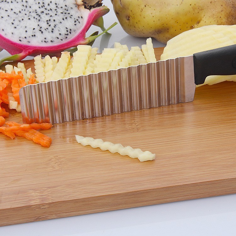 Stainless steel household wave knife professional potato cutter ripple knife cut fries ripple knife