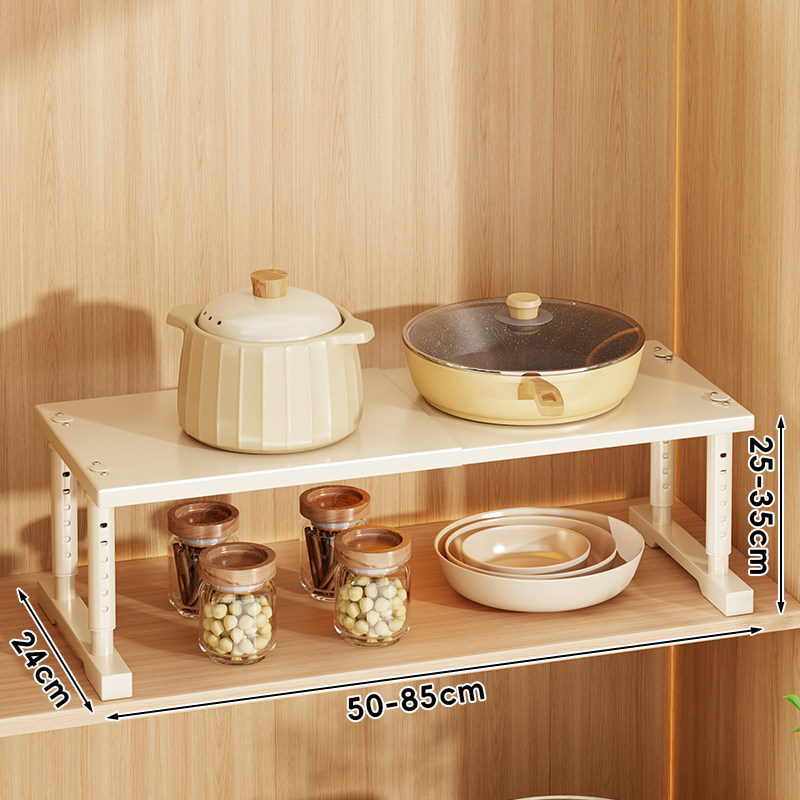 Kitchen Retractable Microwave Oven Shelf, Oven Stand, Countertop Rice Cooker Storage Rack, Fruit and Vegetable Shelf