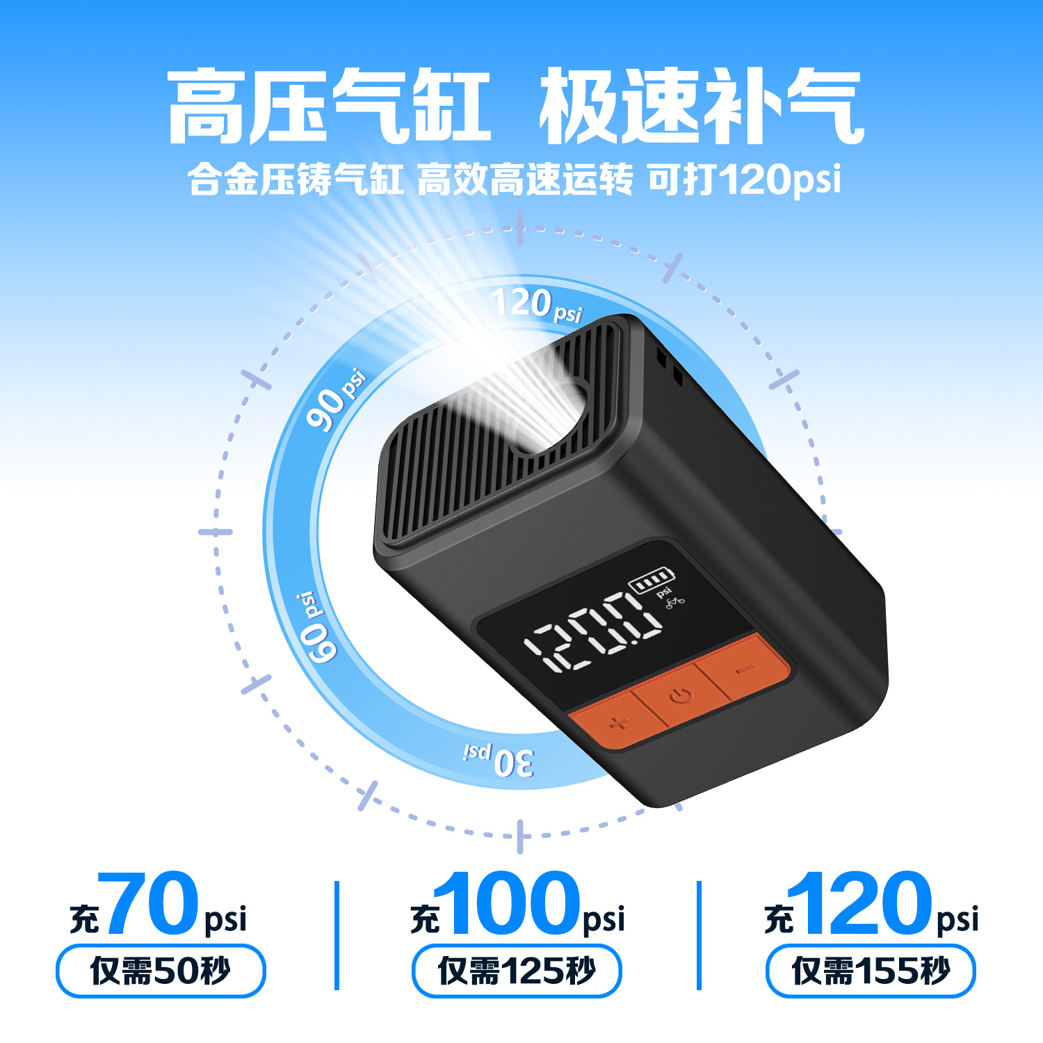Mini Electric Vehicle Air Pump Portable Smart Wireless Car Bike Inflator