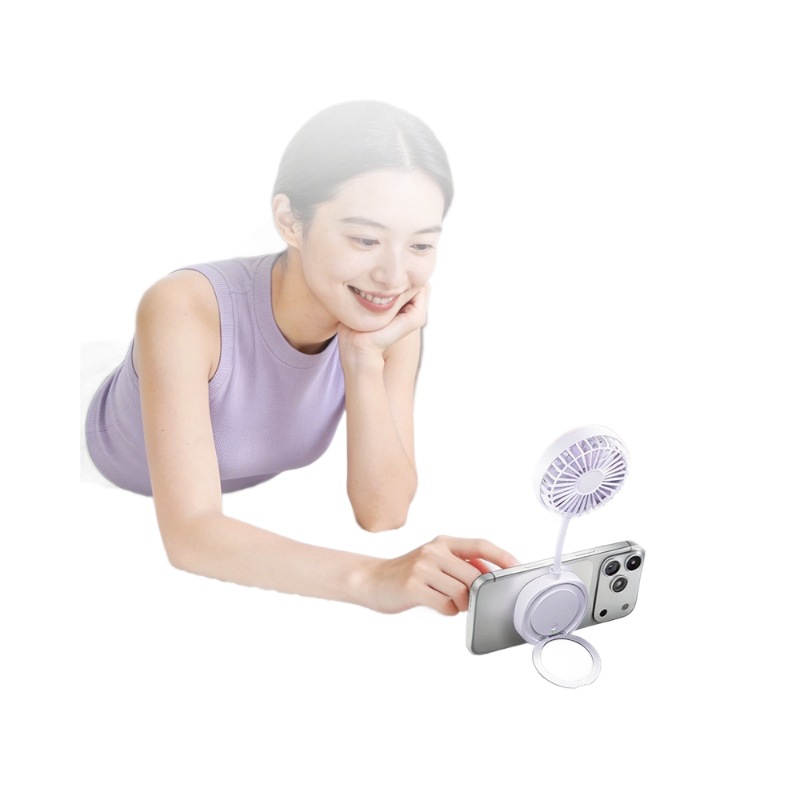 High-speed mini portable outdoor handheld fan USB rechargeable lightweight pocket magnetic cooling