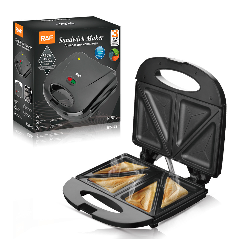 US 110V European Standard Sandwich Maker Waffle Maker Home Light Meal Breakfast Machine Electric Griddle Toast Bread Baking Machine