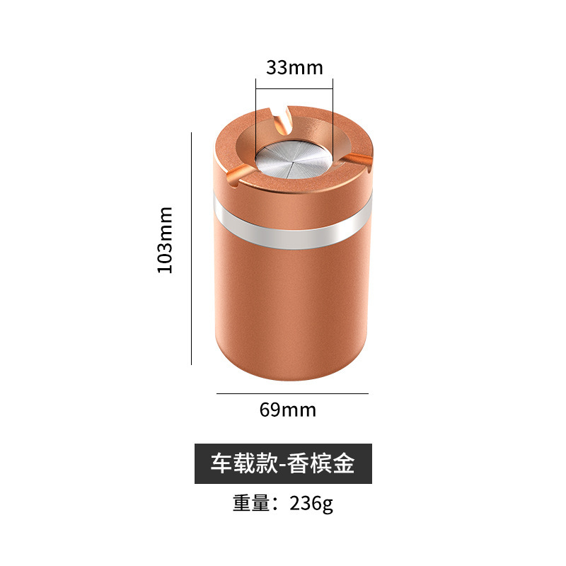 Car Ashtray Anti-Fly Ash Rotating Openable with Lid Car Home Office Desktop