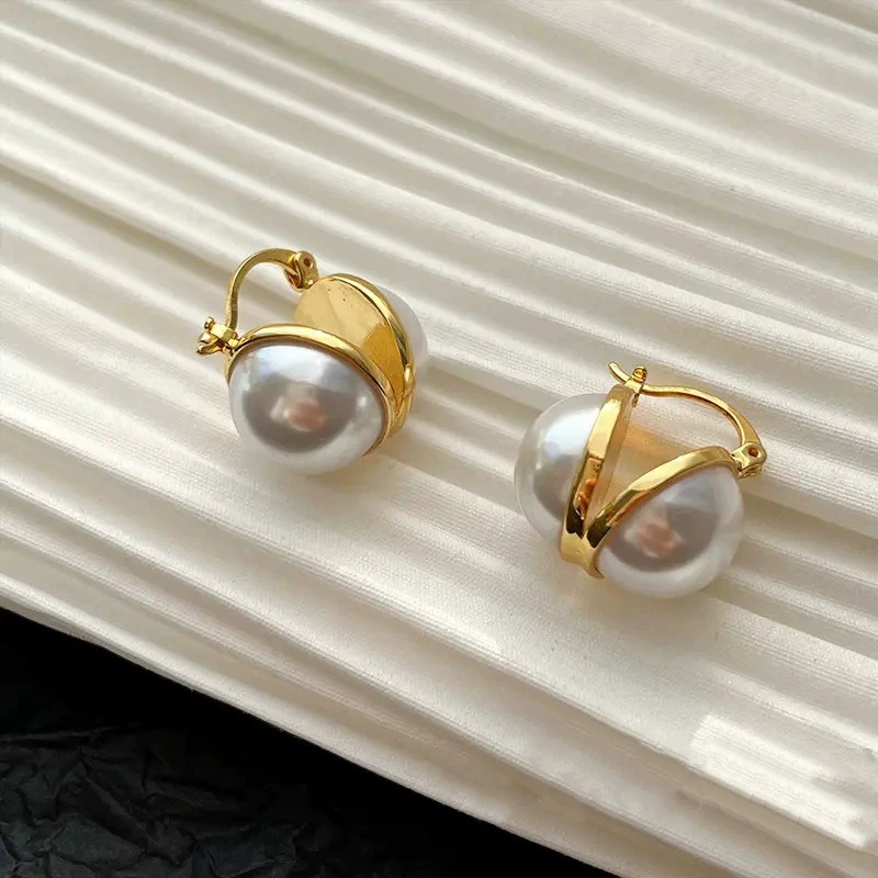 Pearl earrings for women simple ear accessories