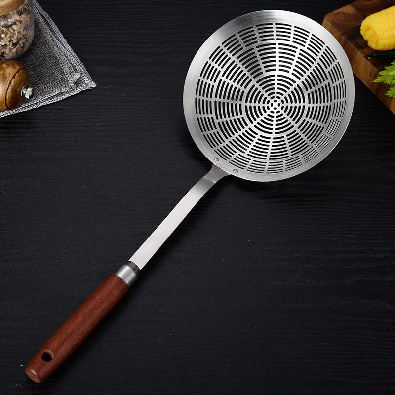 304 stainless steel slotted spoon, hot pot household colander, kitchen frying spoon, filter screen, strainer, noodle scoop, malatang slotted spoon