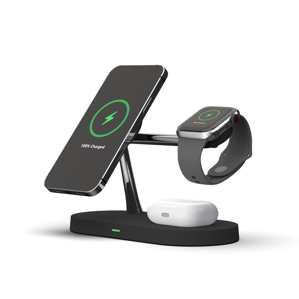 15W Five-in-One Fast Charging Magnetic Wireless Charging Stand Phone Watch Charger Multifunctional Strong Magnetic Flash Charging