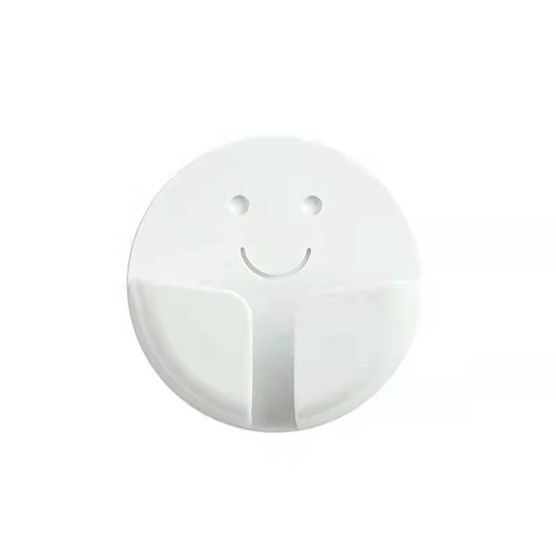 Smiley Face Plug Hook No-Drill Plug Fixer Data Cable Charger Power Plug Socket Hook