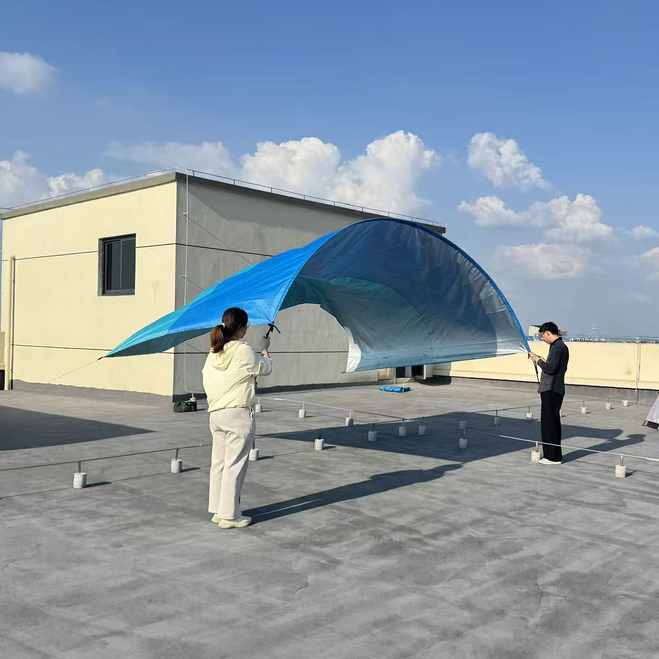 Camping outdoor silver-coated tarp tent, sunscreen UV protection camping supplies silver glue tarp portable sunshade tarp