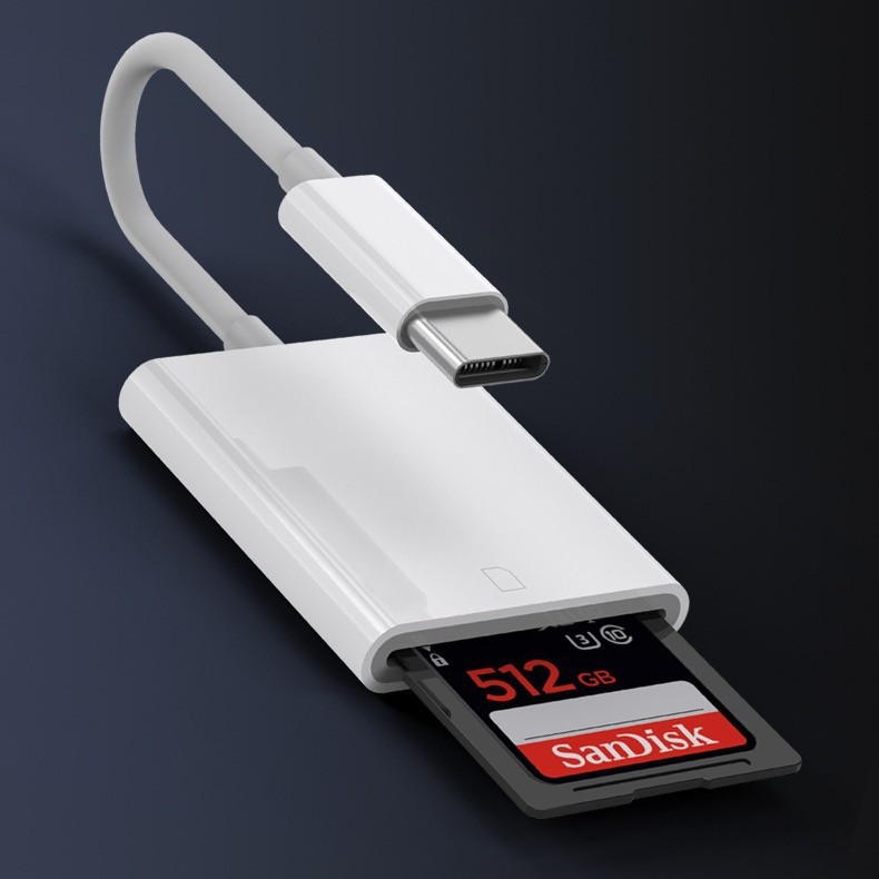 Apple iPhone Lightning Adapter TF SD 2-in-1 Card Reader Type-C OTG Chinese Style
