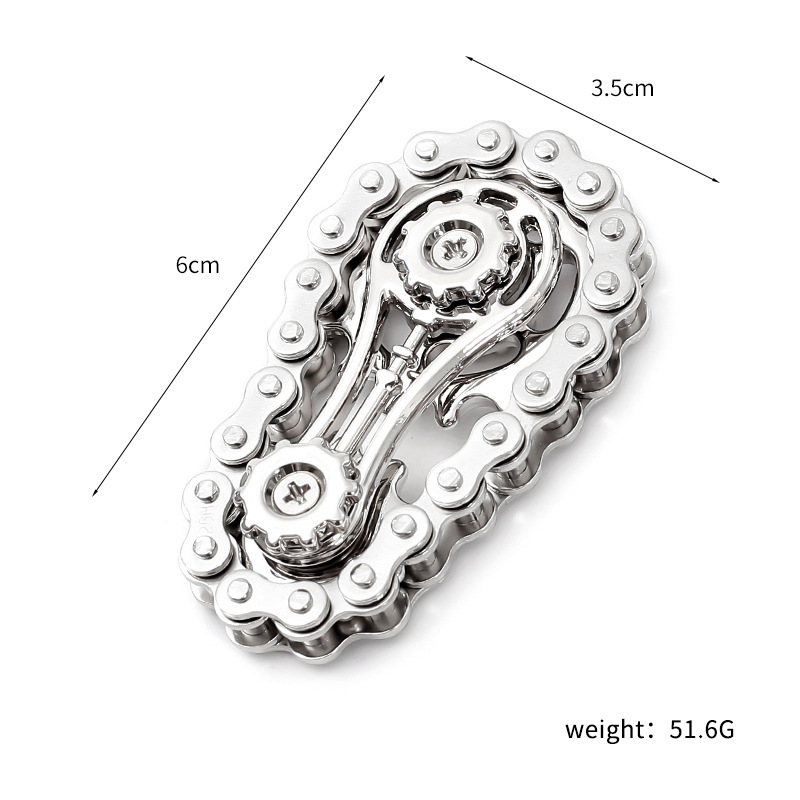 Wheel Chain Finger Spinner Gear Decompression Chain Time-Killing Toy Hand Play Accessory Small Gift