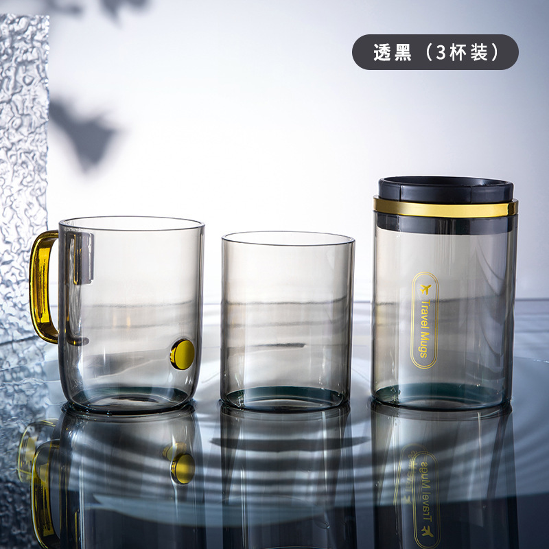 Luxury transparent travel toothbrush cup mouthwash cup toothbrush cup toothbrush set portable storage cup