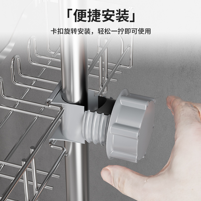 Bathroom shampoo shower gel storage rack shower room bath pole no-drill shower head storage rack