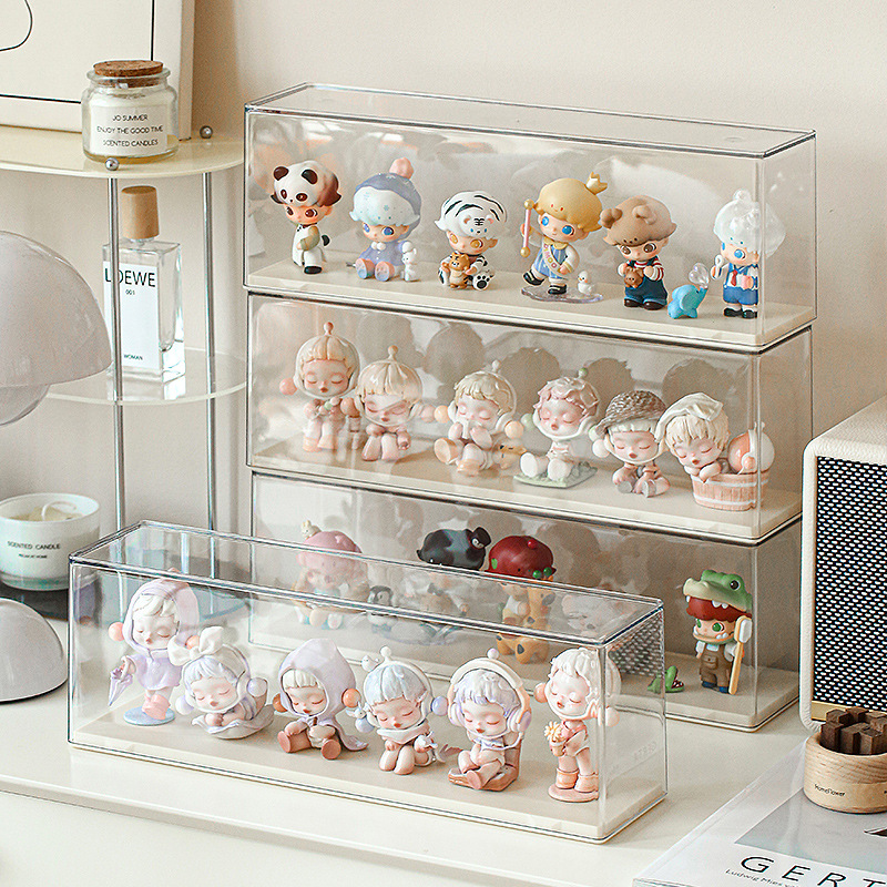 Blind Box Display Case Doll Figure Acrylic Display Stand Storage Cute Particle Dust-Proof Cabinet Hand Figure Storage Box