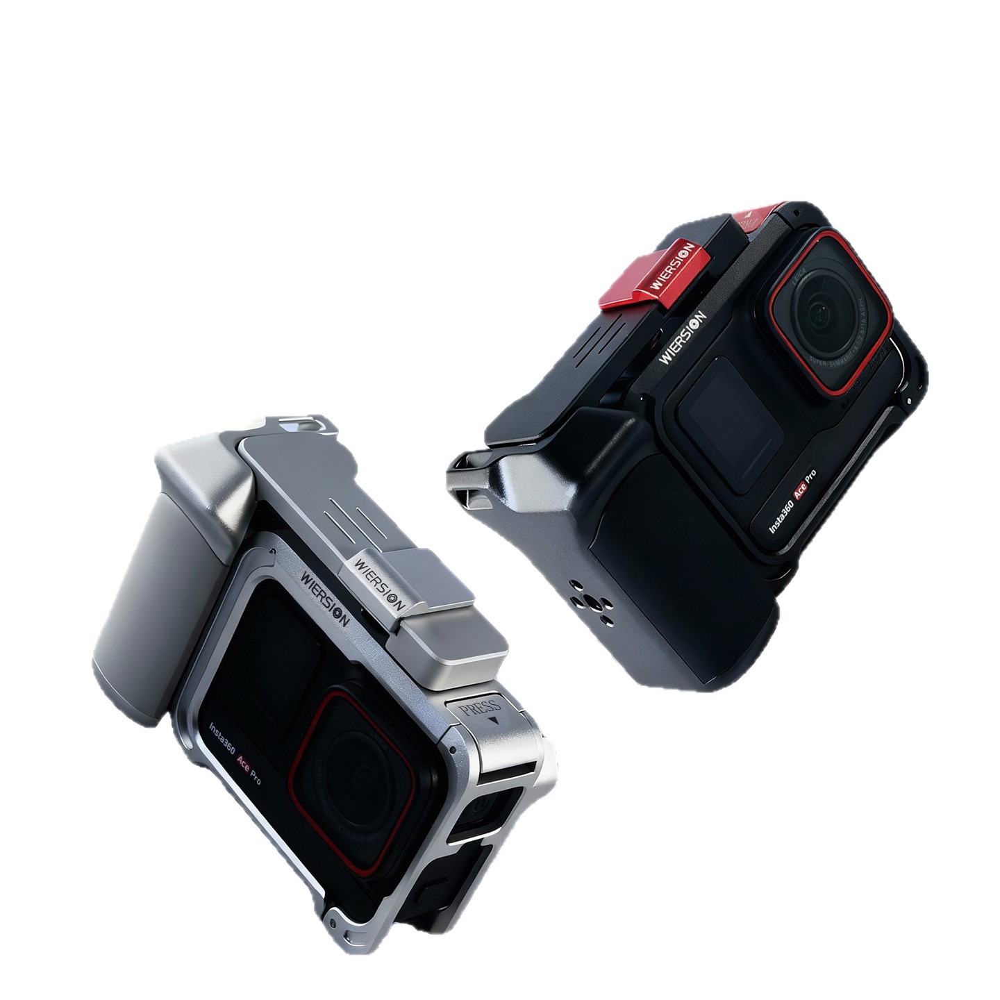 WIERSION Wilson Compatible with Insta360 Ace Pro 2/1 Street Photography Handle Kit Action Camera Cage