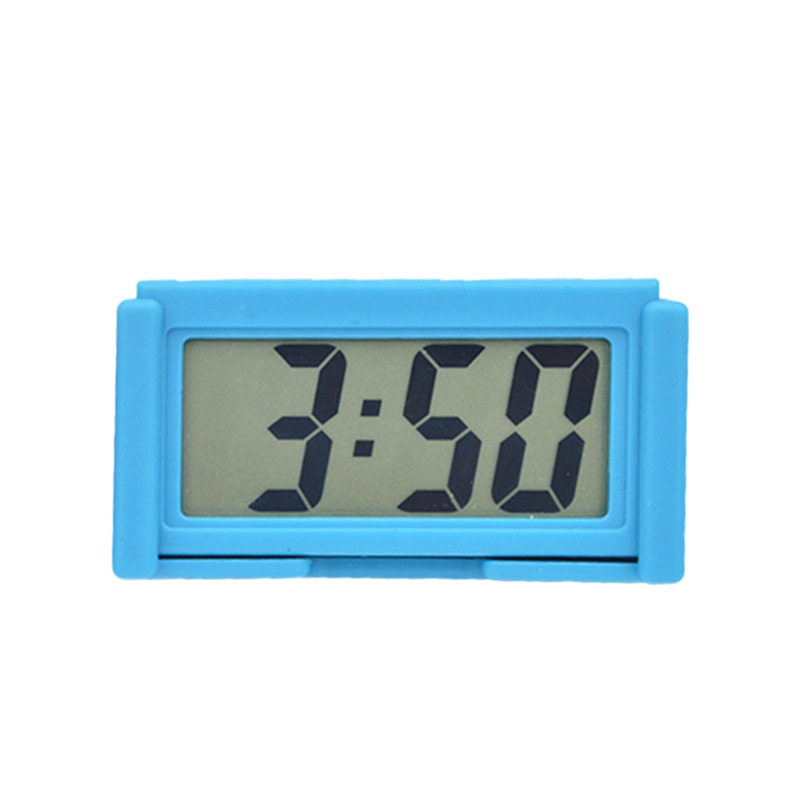 Mini portable car clock simple quadrangular electronic clock student children silent desktop clock can be pasted