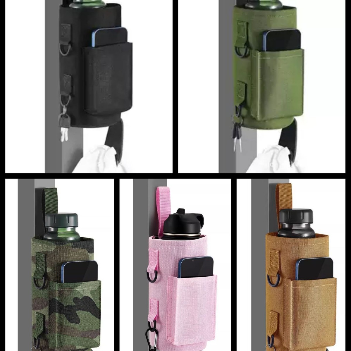 Dedicated outdoor sports magnetic water bottle bag water cup crossbody bag gym phone key storage bag