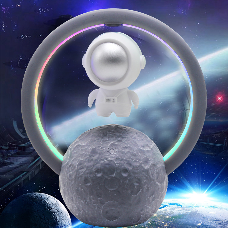 Magnetic levitation astronaut Bluetooth speaker lamp small spaceman RGB wireless subwoofer ornament birthday gift